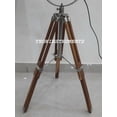thumbnail image 3 of Modern Designer Chrome Finish Wooden Spot Light Tripod Floor Lamp, 3 of 3