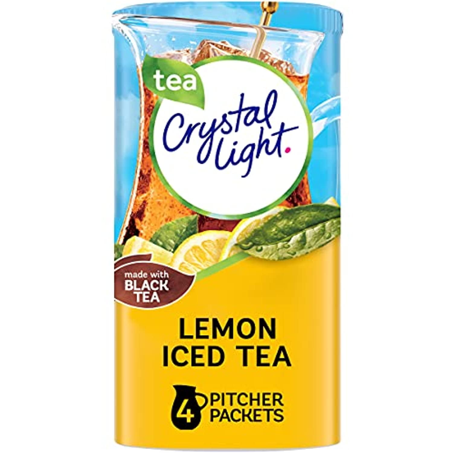 Crystal Light Lemon Iced Tea Drink Mix (16 Pitcher Packets, 4 Packs Of 4)