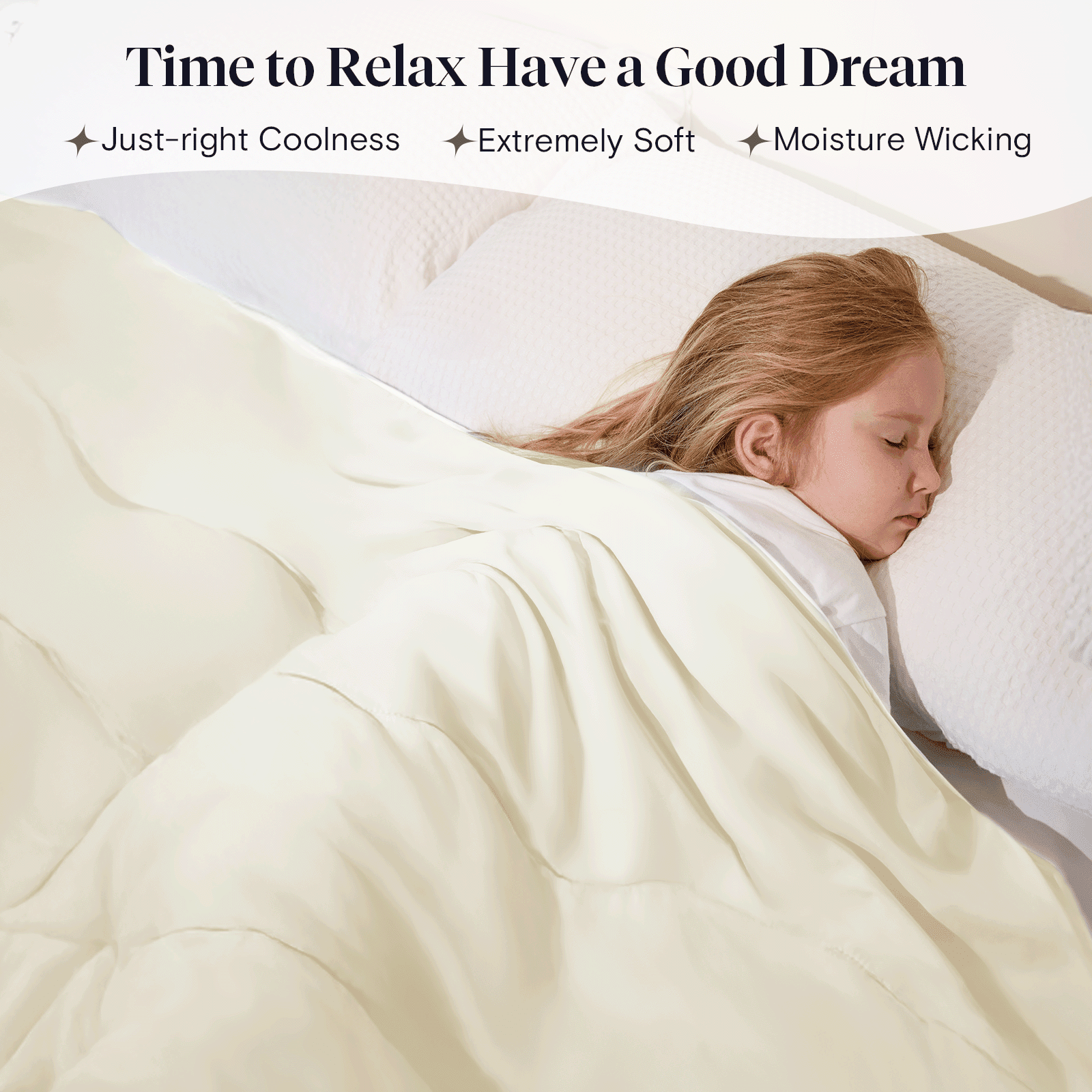 Luxclub Cooling Comforter for Bed, Soft Fabric, Twin, 66" X 88", White, Breathable Comforter for Hot Sleepers