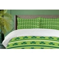 thumbnail image 4 of Ambesonne Green Duvet Cover Set, Traditional Irish Clovers, 2-Calking, Lime Green Dark Green, 4 of 7