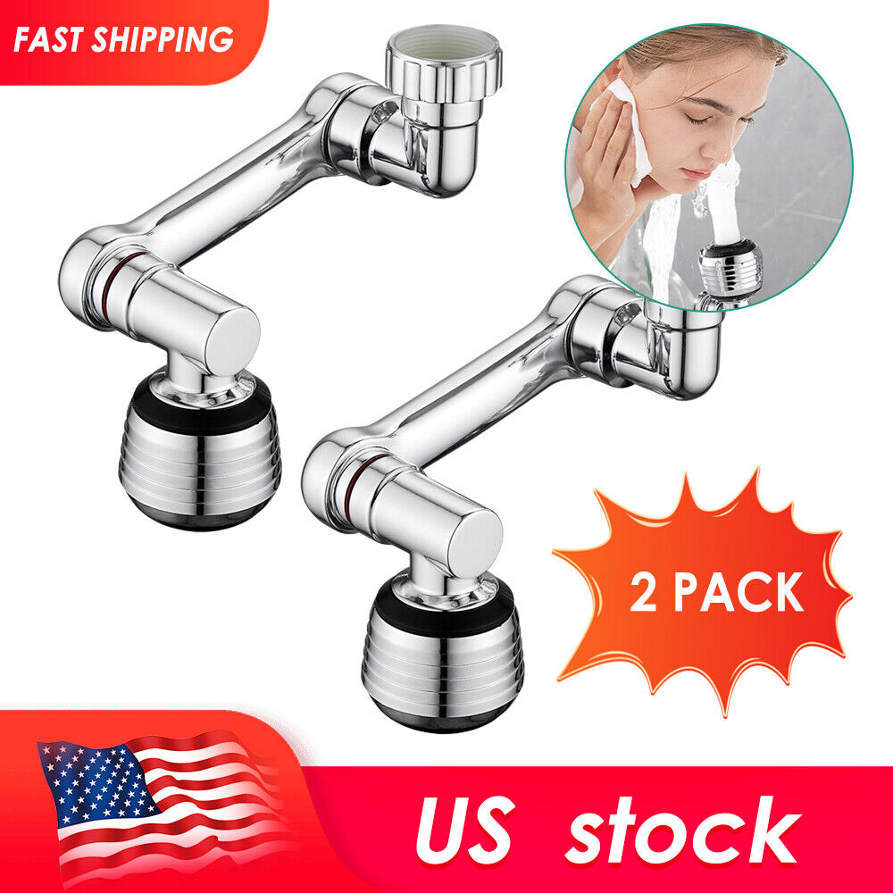 JLLOM 2 Pack Universal 1080° Swivel Extension Faucet Aerator Rotate