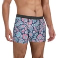 thumbnail image 5 of Men's Boxer Briefs, Blue Pink Paisley Soft Comfy Mens Underwear Boxer Briefs Breathable With Widen Waist, 5 of 7