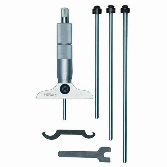 Fowler 52-225-110-0 0-4 in. Economy Depth Micrometer with Base