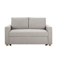 thumbnail image 2 of Serta Tennyson Scandinavian Convertible Loveseat with Full Size Sleeper, Light Grey Woven Fabric, 2 of 13