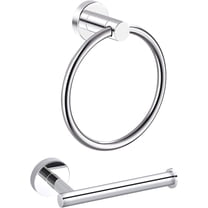 Marmolux Acc Luxury Silver Series Polished Elegant Bathroom Hardware Wall-Mounted 2 Count