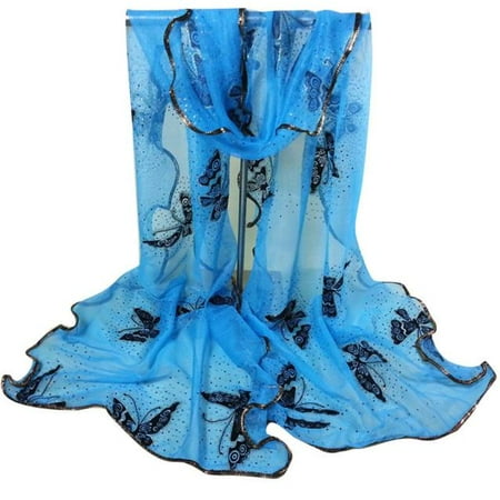 Vintage Lace Veil - Hight Quality Vintage Colorful Lace Gauze Butterfly Veil Scarf Shawl Wrap SB