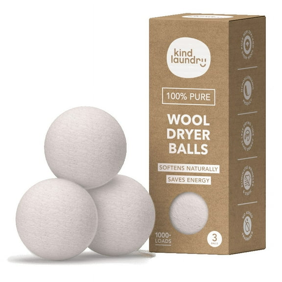 Kind Laundry 100% Pure Wool Dryer Balls (3 Pack)