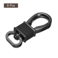 thumbnail image 3 of Key Chain Hooks, 6Pack Zinc Alloy Keychain Key Clip Hook, Key Rings Waist Pendant Leather Buckle (Metallic Black), 3 of 6