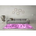 thumbnail image 3 of Ahgly Company Indoor Round Abstract Pink Modern Area Rugs, 3' Round, 3 of 4
