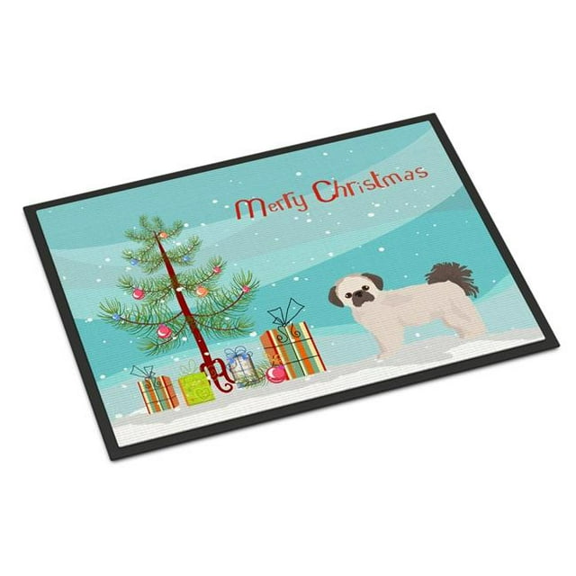 Carolines Treasures CK3857JMAT 24 x 36 in. Pekeapoo Christmas Tree Indoor or Outdoor Mat
