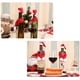 thumbnail image 3 of Matsuzay Cubierta de botella de vino de Navidad piezas Papá Noel Bufanda de Navidad Sombrero Decoración de de comedor Arreglo Kits de decoración para fiestas, 3 of 6