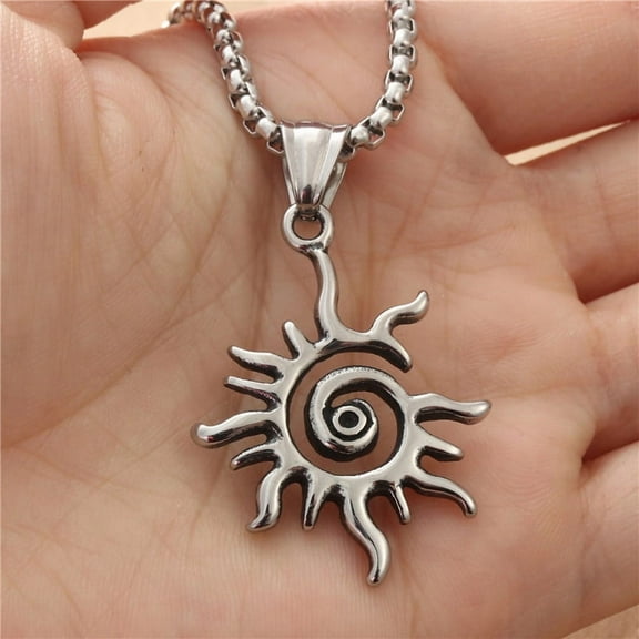 Men's Fashion Titanium Steel Sun Necklace