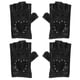 thumbnail image 1 of ColoMX 2 pares de guantes sin dedos para niños: guantes de baile sin dedos para niños - Mitones de poliuretano calados con adornos brillantes para fiestas de Halloween., 1 of 7