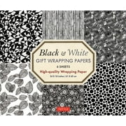 TUTTLE PUBLISHING Black & White Gift Wrapping Papers - 6 Sheets: 24 X 18 Inch (61 X 45 CM) Wrapping Paper (Paperback)