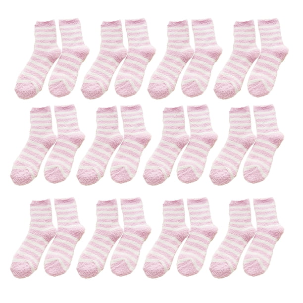 Jumpingount Conjunto de 12 pares de calcetines encantadores para mujer Medias Rosado Jumpingount AP010810-02B