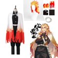 thumbnail image 2 of Rengoku-Disfraz de Demon Slayer, Cosplay de Anime, Kimetsu No Yaiba, Kimono, peluca Haori, anillo, traje de Halloween, 2 of 4