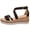 Black, variant on Knivor Wedge Sandals for Women Ankle Strap Espadrille Sandals Stud Trim Platform Open Toe Summer Casual Sandals Non Slip Sole Adjustable Buckle for Casual Daily,Beach