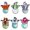 Altotux_CF-Snowman_ColorfulStripe, variant on Altotux Cute Snowman Winter Holiday Self Adhesive Iron On Applique Sticker Patch (Colorful Stripes)