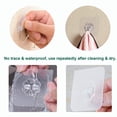 thumbnail image 5 of 20Pcs Self Adhesive Hooks, Heavy Duty 33lbs Transparent Seamless Wall Hangers for Bathroom Shower Kitchen, 5 of 9
