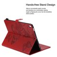 thumbnail image 5 of Allytech iPad 10.2" Case 8th 7th Generation, Slim Fit Folio Flip PU Leather Butterfly Embossed Smart Cover Auto Sleep Wake Protection TPU Back Cover Case for Apple iPad 10.2-Inch2020 2019, Red, 5 of 6