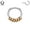 Rose Gold, variant on 316L Surgical Steel Hinged Segment Hoop Rings with Steel beads 16G