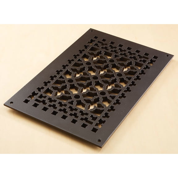 Reggio Registers 1016-Anh Scroll Series 8" X 14" Floor Grille - Bronze