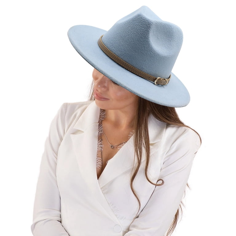 Classic Panama Style Fedora Hat with Band Valencia Panama Fedora - Classic Bleach White Straw Hat for  main image 3