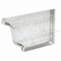 Amerimax 4 In. Galvanized K-Style Right Gutter End Cap 15206