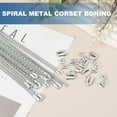 thumbnail image 4 of Uxcell 12 Pcs Spiral Metal Corset Boning, 14x2.8 Inch Carbon Steel Boning Precut Tips with Cap Head for Corset Crafts, 4 of 7