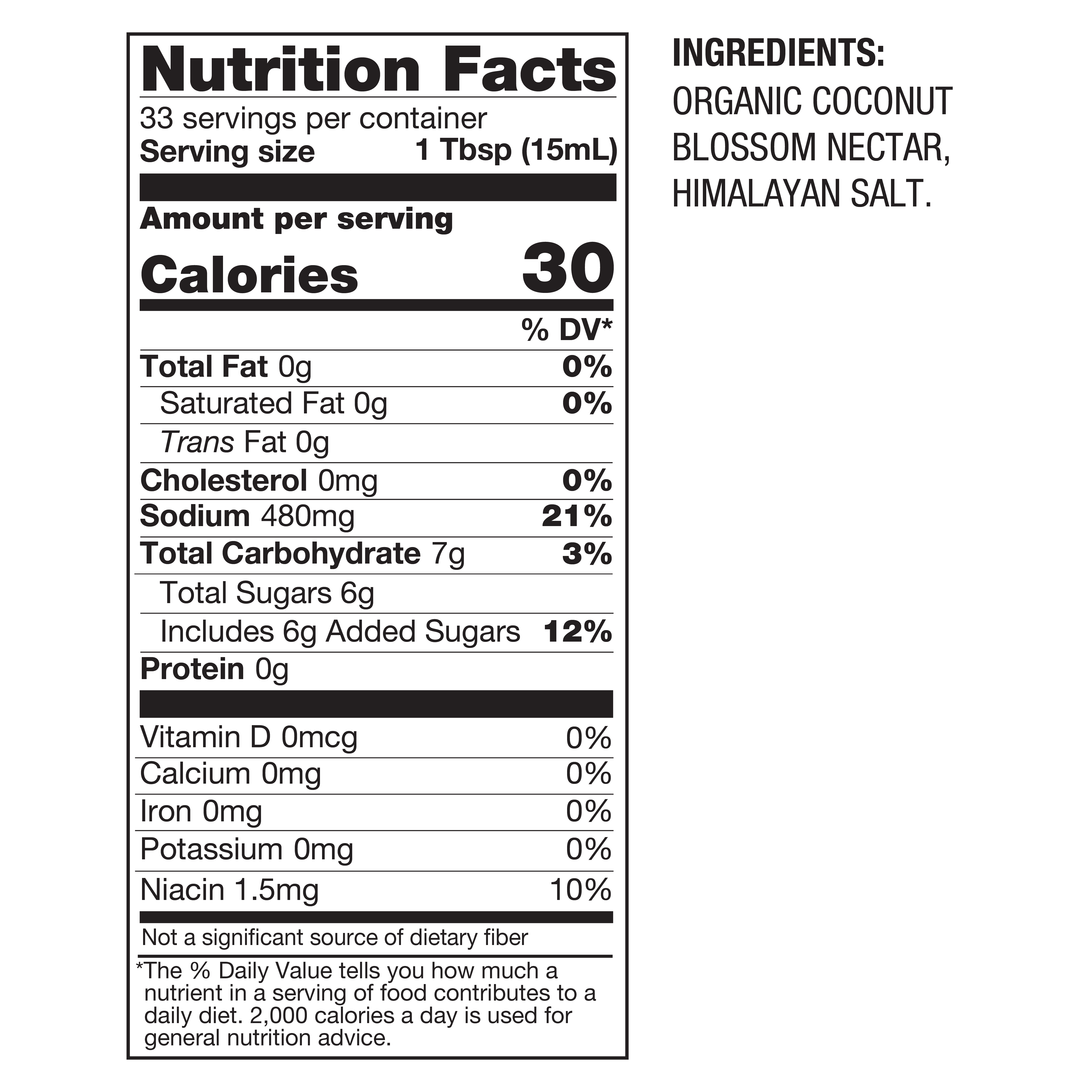 Coconut Aminos Nutrition Facts Nutrition Ftempo Coconut Aminos Nutrition Facts Nutrition Ftempo