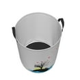 thumbnail image 3 of ZNDUO Laundry Basket, Round Laundry Storage Basket, Waterproof Laundry Hamper with Handles, Medium Size - Fisherman Under Tree Pattern, 3 of 8