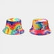 thumbnail image 2 of Sombrero de cubo Tie Dye Reversible Pescador Verano Playa Sombreros para el sol para mujeres Feliz Sencillez, 2 of 2