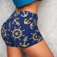 thumbnail image 4 of Naloa Anchors and Nautical Biker Shorts for Women Seamless Scrunch Short Women’s Yoga Shorts for Gym Running Sport Shorts - Small, 4 of 9