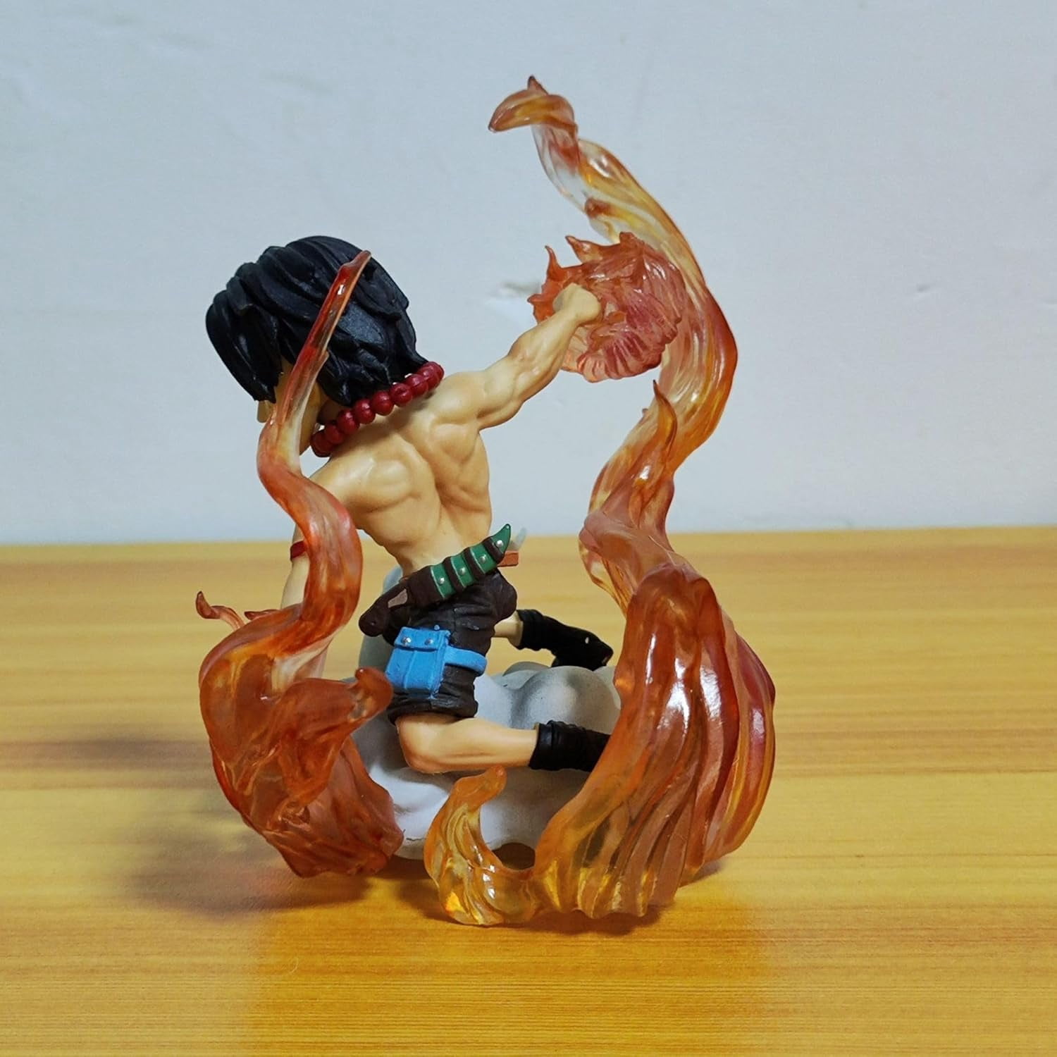 Newly Luffy Figure Portgas D Ace Figure Sabo Figure Q Version Action Figures 10cm/3.9inch Handmade PVC Anime Character Model Statue Collectible Craft Gift (Portgas D Ace)