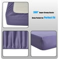 thumbnail image 6 of Chezmoi Collection Liam 7-Piece Dusty Purple Bed in a Bag Queen Comforter Set with Sheets Medallion Embossed Bedding Set, 6 of 9