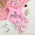 thumbnail image 2 of HCNTES Baby Girl Clothes Outfit Ruffle Romper Tops Floral Pants Outfit Fall Winter Clothing(3-6 Months,Pink_d2), 2 of 8