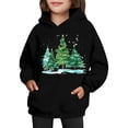 thumbnail image 4 of Sudadera con capucha para niñas y niños, sudadera de manga larga con cuello redondo y estampado de moda, jersey con bolsillo, sudadera de poliéster para niñas, 4 of 8