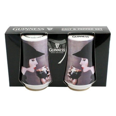 Guinness Stylized Fine Bone China Girl Salt and Pepper Shaker Set