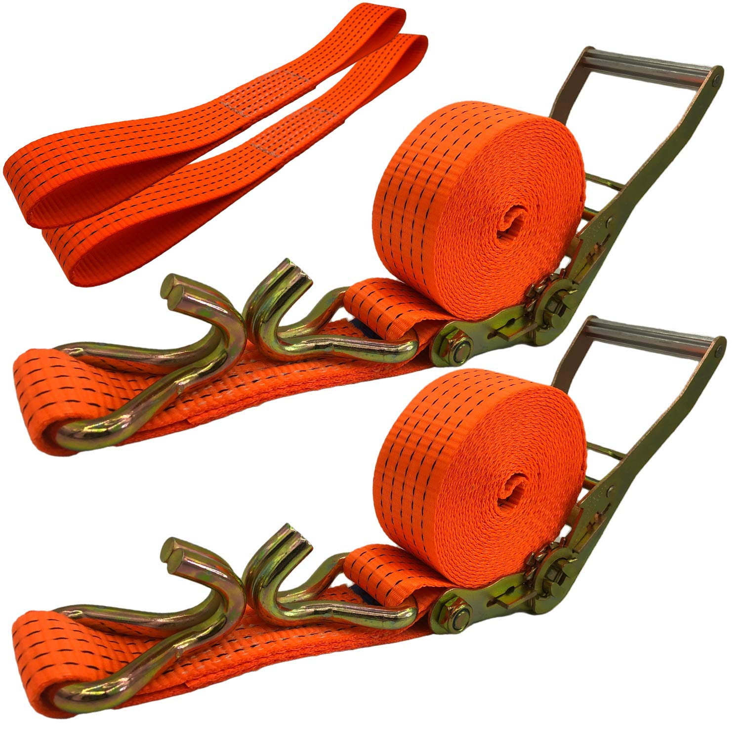 High Eagle 2 x 17'' Ratchet Straps, 12000lb Heavy Duty Moving