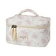thumbnail image 1 of Bolsa de maquillaje Uekeboag, grande, de viaje, acolchada, algodón, estampado floral, 07PinkRose, 1 of 6
