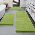 thumbnail image 4 of 3 Piece Bathroom Rug Set, 47 Inch Memory Foam Bath Mat Set, Soft Plush Absorbent Non Slip Floor Mats, Machine Washable Bathroom Rugs for Laundry Room Living Room Bedroom Home, 4 of 6