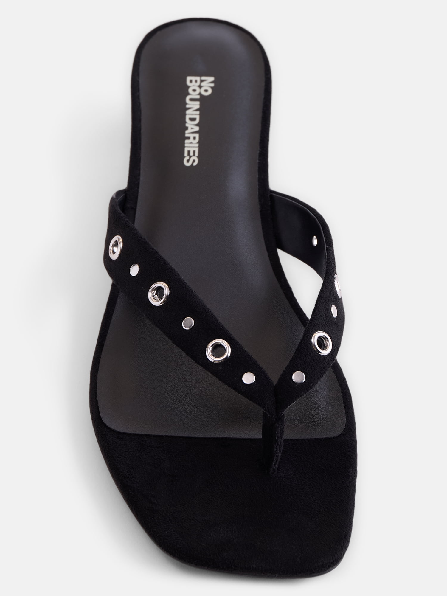 No Boundaries Women's Cone Heel Thong Sandals