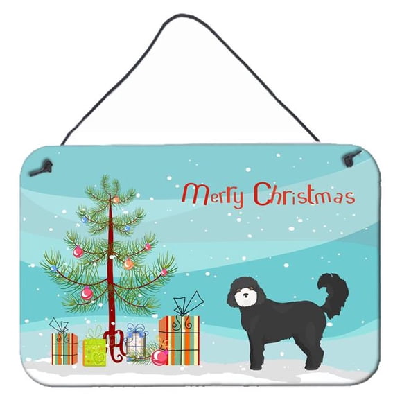 Carolines Treasures CK3823DS812 Black Cockapoo Christmas Tree Wall or Door Hanging Prints