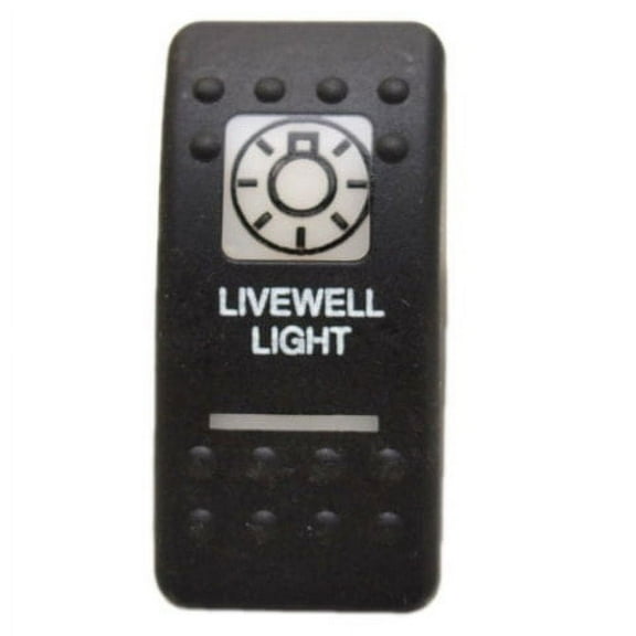 Carling Boat Rocker Switch Cover | Livewell Light Black Actuator