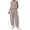 Plaids Brown White, variant on Womens 2 Piece Sets Summer Plaid Sleeveless Tops Wide Leg Pants Matching Lounge Set Beach Vacation Outfits