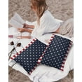 thumbnail image 4 of American Patriotic National Flag Outdoor Pillow Covers Set of 2,Decorative Waterproof Throw Pillow Case,Stars Blue Red and White Stripes Cotton Linen Soft Cozy Cushion Pillowcases, 4 of 7