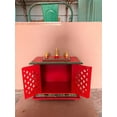 thumbnail image 2 of Handcrafted Antique Rajisthani Wooden Mandir / Ethnic Temple/Wooden Puja Mandir For Home And Office / Wall Hanging Mandir / Mandir With Door, 2 of 4