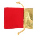 thumbnail image 3 of MasteelfCA 12Pcs Golden Red Flannelette Drawstring Pouch Jewelry Gift Bags Pouch Party Wedding Gift Bags, 3 of 5
