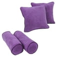 thumbnail image 3 of Blazing Needles Double-corded Solid Microsuede Throw Pillows with Inserts (Set of 4), 3 of 3
