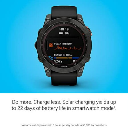 Garmin fenix 7 - Solar Edition, Slate Gray with Black Band
